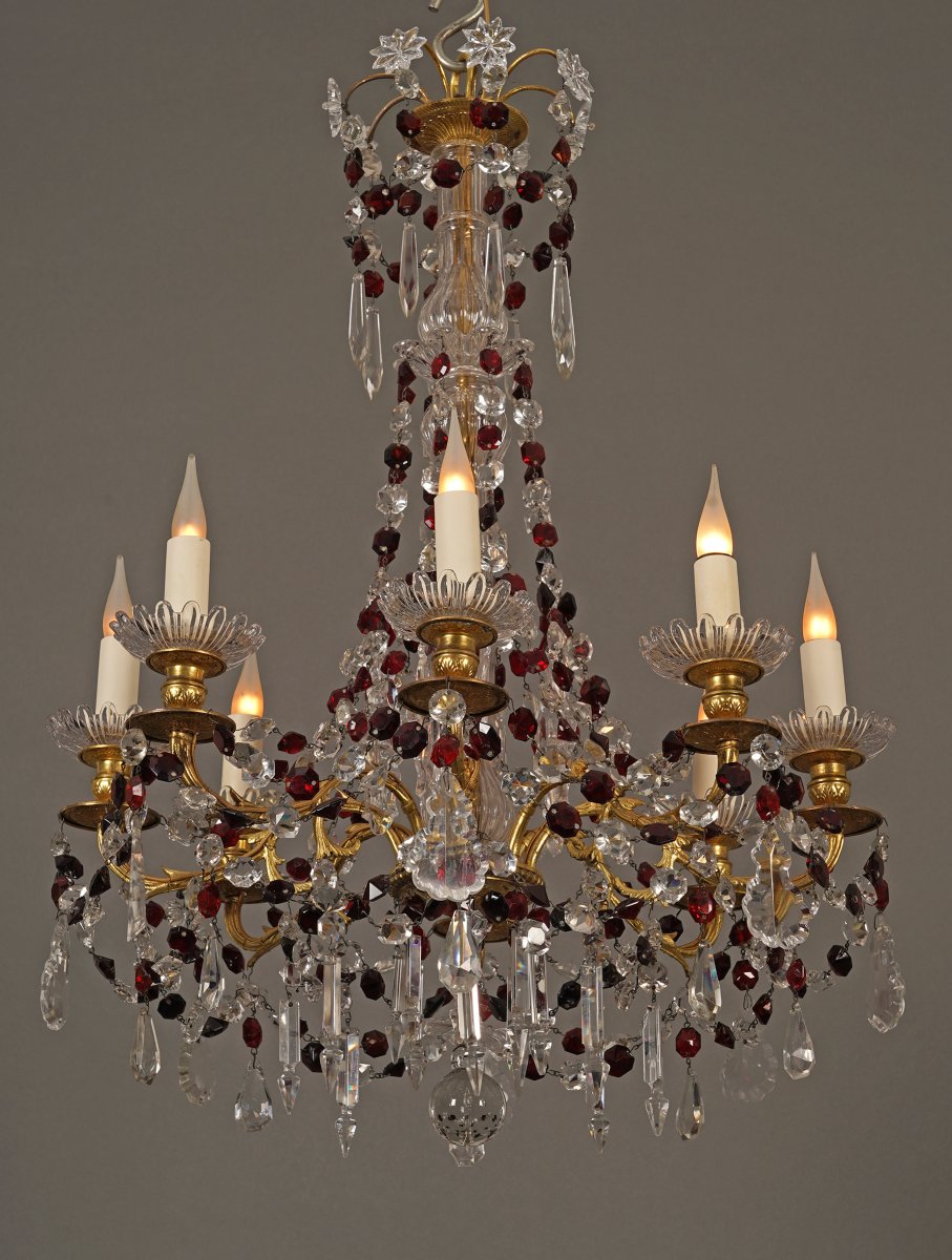 Baccarat, Crystal Chandelier, France Circa 1890-photo-5