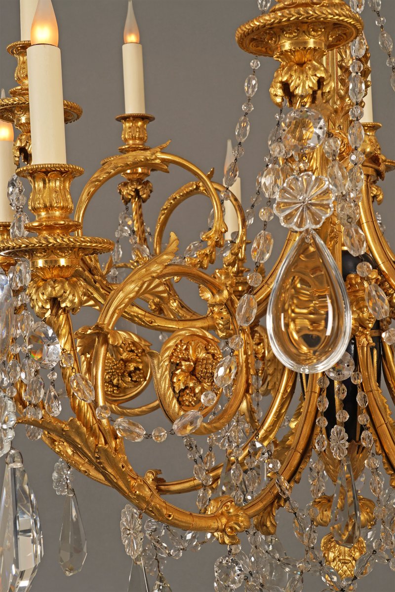 H. Vian, "bacchic" Chandelier, France, Circa 1870-photo-6