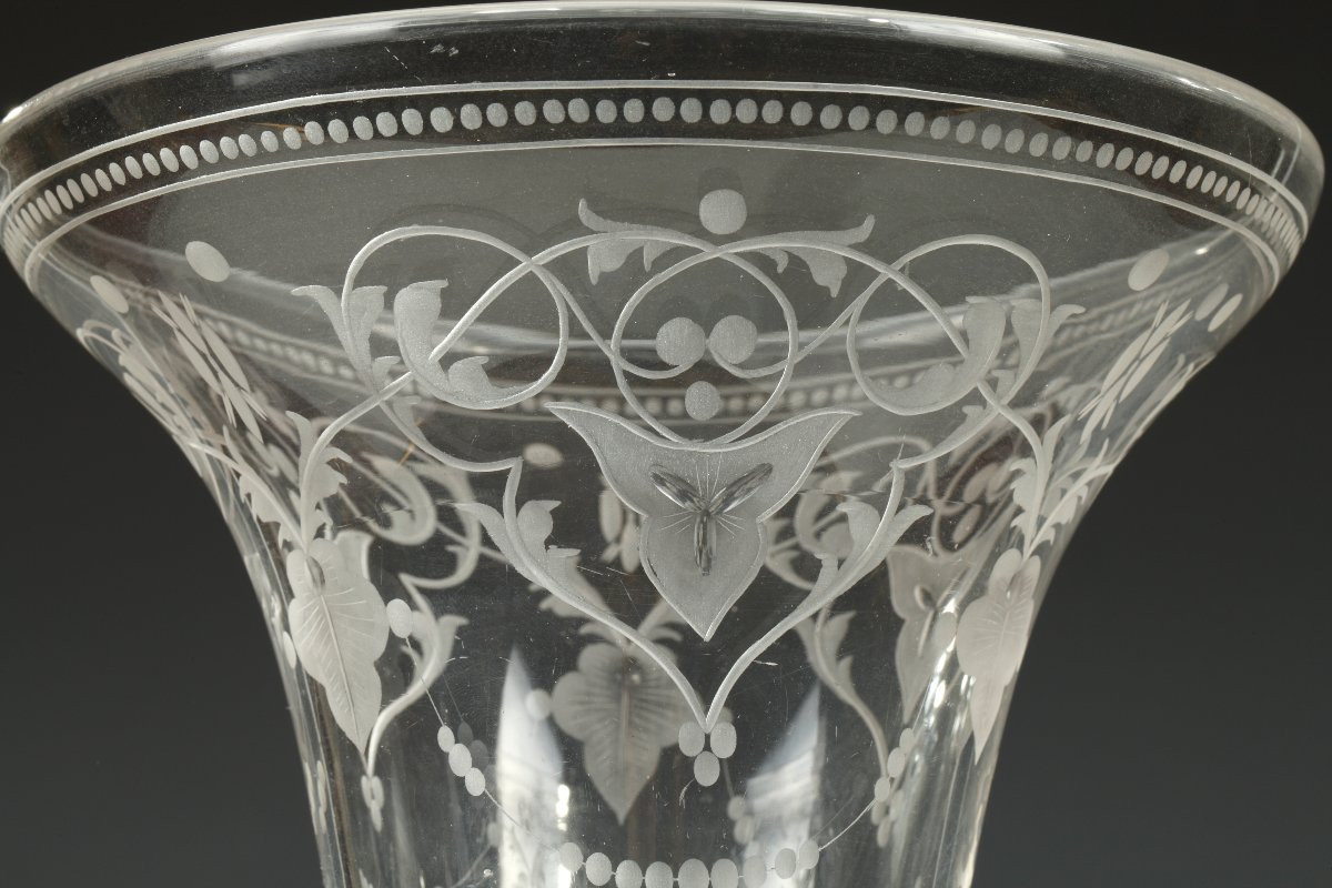 Maison A. Giroux, Pair Of Trumpet Vases, France, Circa 1860-photo-5