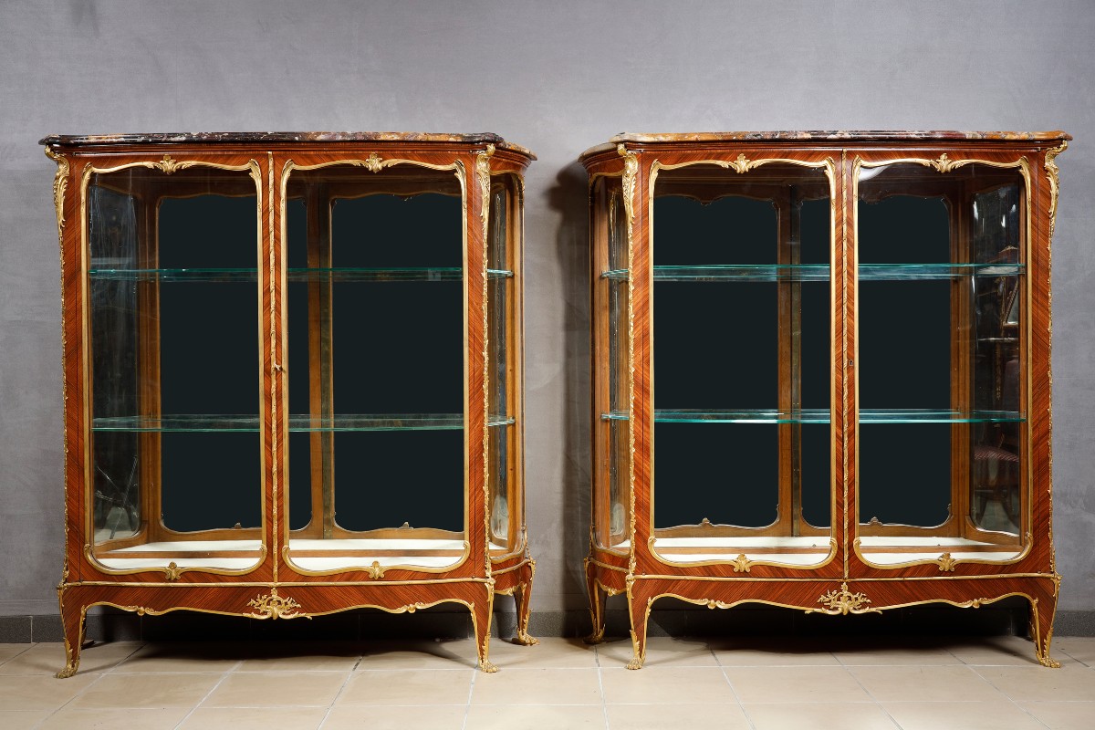 J.-e. Zwiener & L. Messagé, Pair Of Vitrines, France, Circa 1885