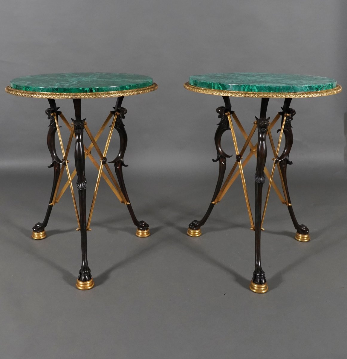 Paire de guéridons Néo-Pompéiens par H. Picard, France, circa 1860-photo-2