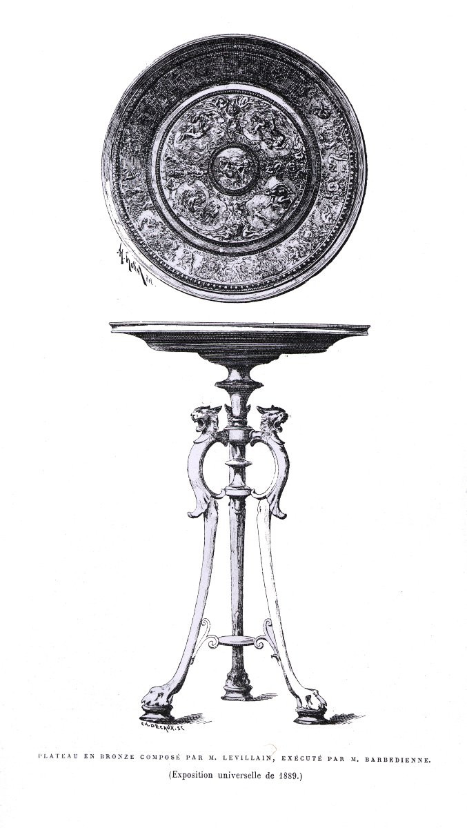 Paire de guéridons Néo-Pompéiens par H. Picard, France, circa 1860-photo-1