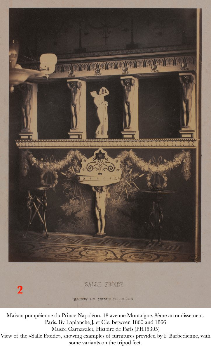 Paire de guéridons Néo-Pompéiens par H. Picard, France, circa 1860-photo-2