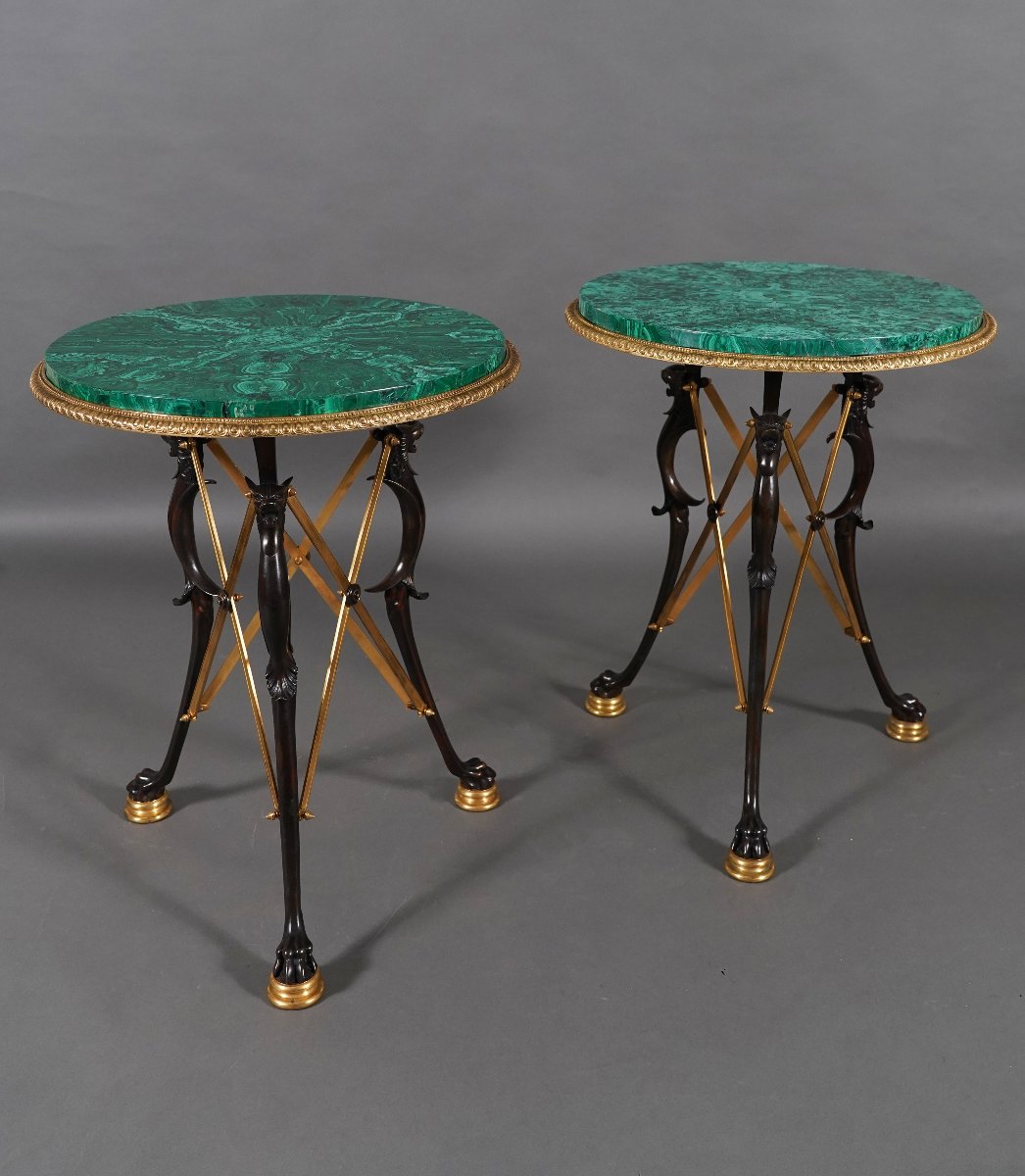 Paire de guéridons Néo-Pompéiens par H. Picard, France, circa 1860-photo-8