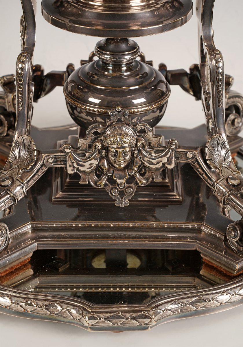 J. Mégemond, Samovar et son plateau, France, circa 1870-photo-4