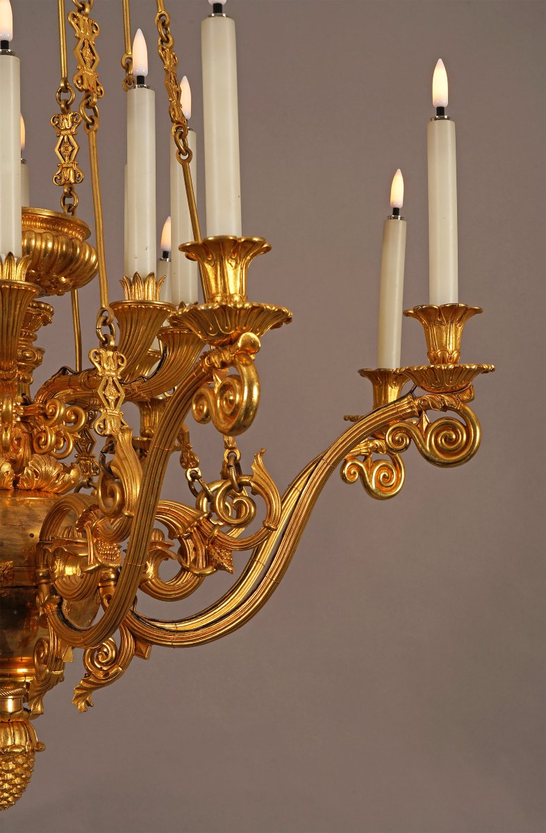 G.-j. Galle, Restauration Period Chandelier, France, Circa 1830-photo-5