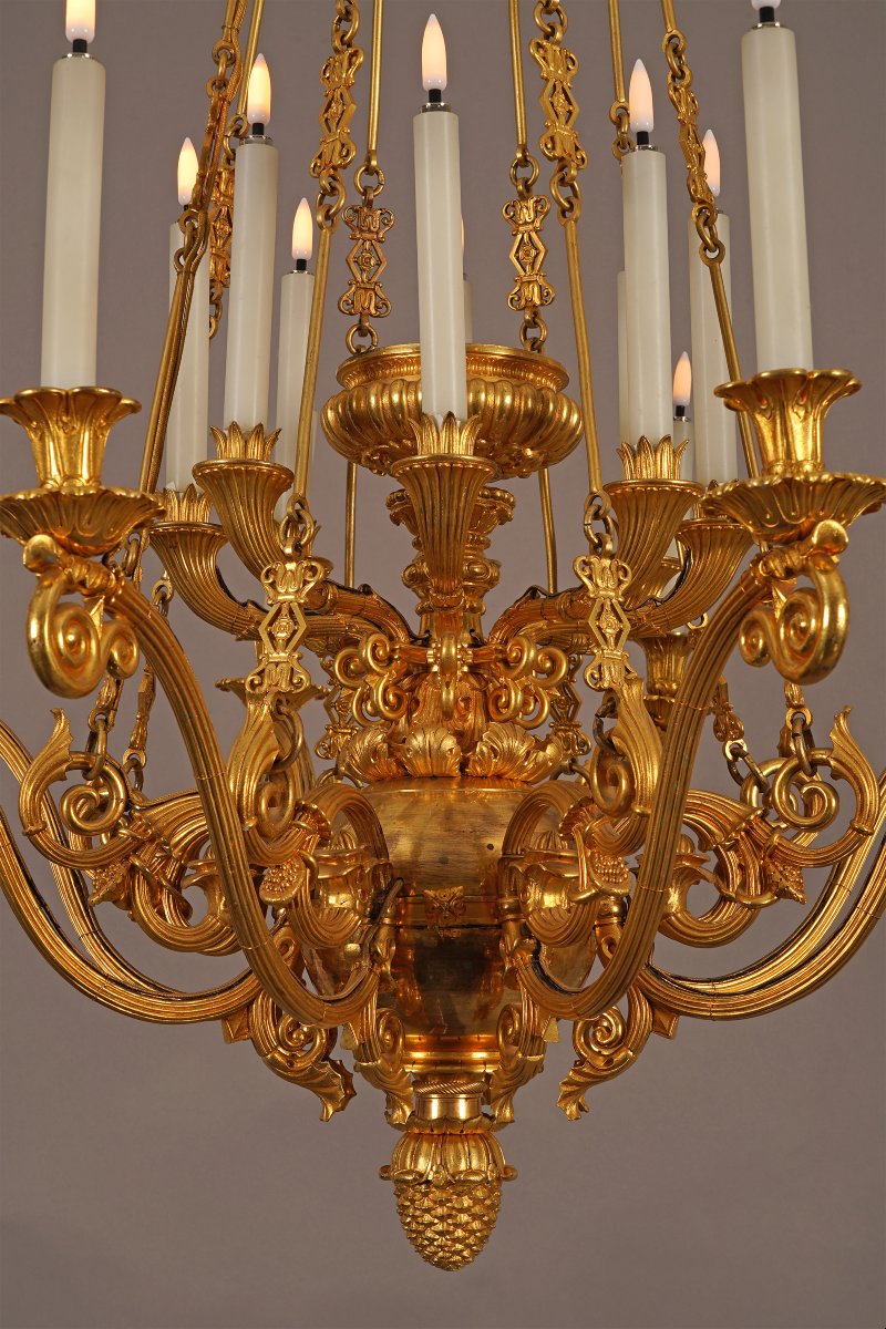 G.-j. Galle, Restauration Period Chandelier, France, Circa 1830-photo-7