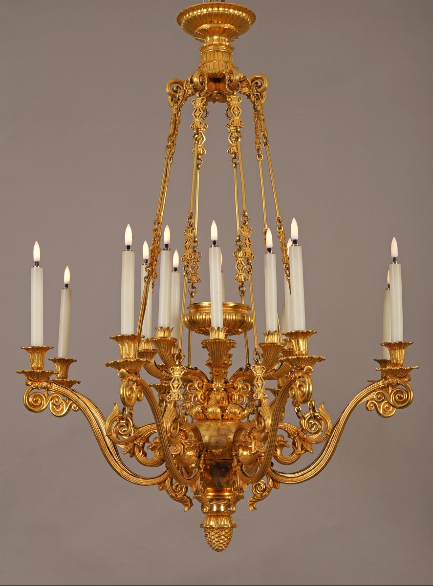 G.-j. Galle, Restauration Period Chandelier, France, Circa 1830