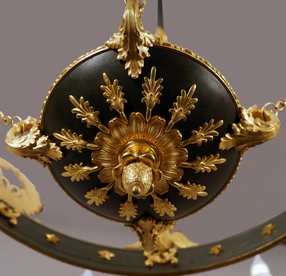 Maison Baguès, Lustre aux Palmettes, France, circa 1890-photo-1