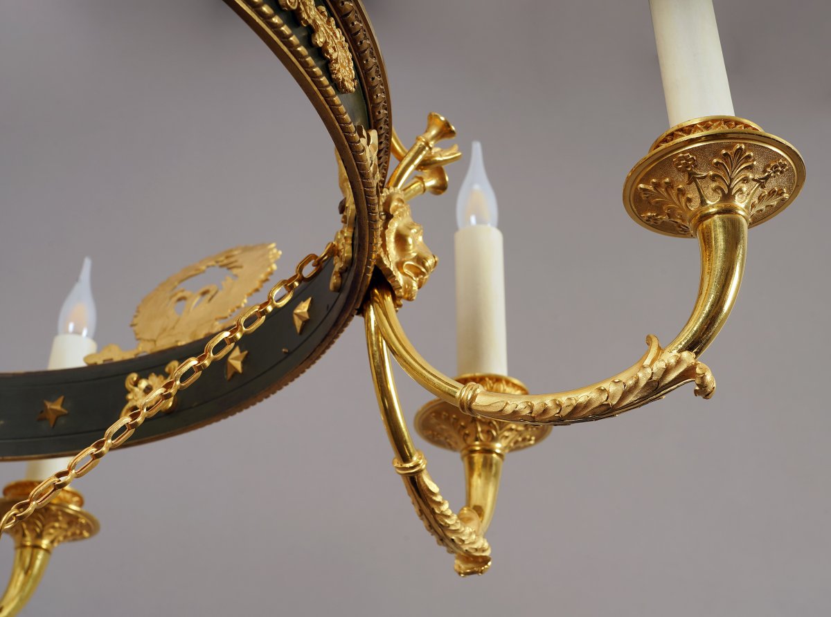 Maison Baguès, Lustre aux Palmettes, France, circa 1890-photo-4