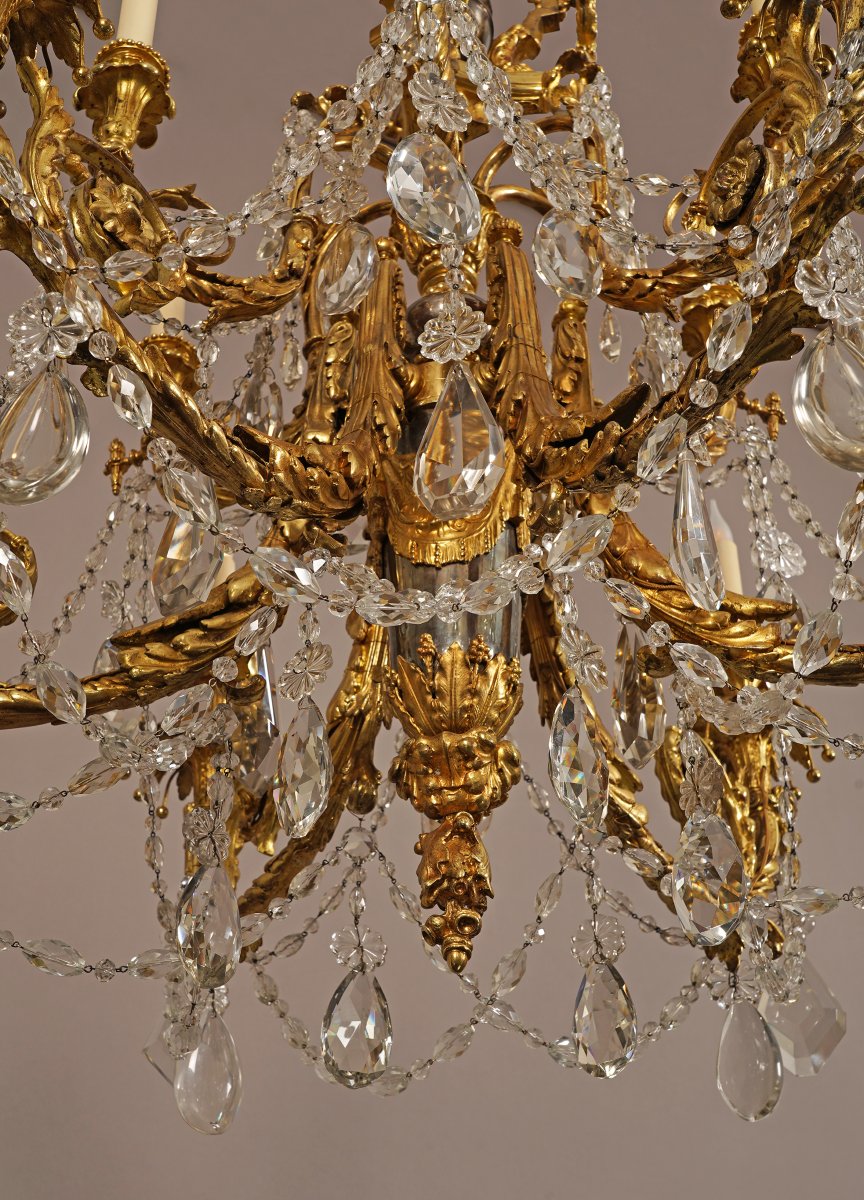 Lacarriere, Delatour Et Cie, "acanthus" Chandelier, France, Circa 1870-photo-1