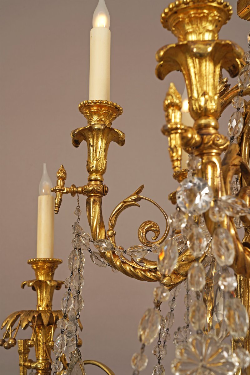 Lacarriere, Delatour Et Cie, "acanthus" Chandelier, France, Circa 1870-photo-2