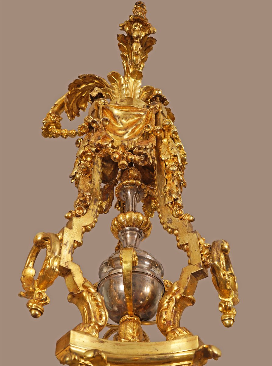 Lacarriere, Delatour Et Cie, "acanthus" Chandelier, France, Circa 1870-photo-5