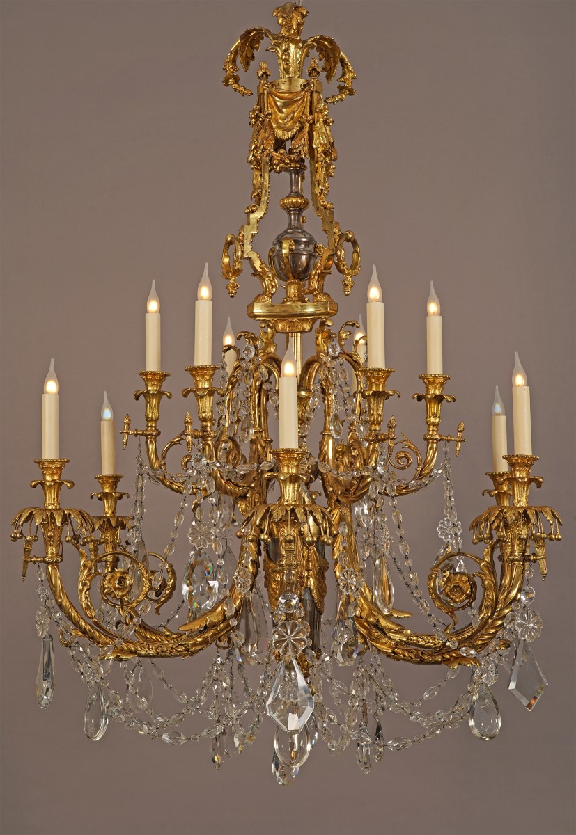 Lacarriere, Delatour Et Cie, "acanthus" Chandelier, France, Circa 1870
