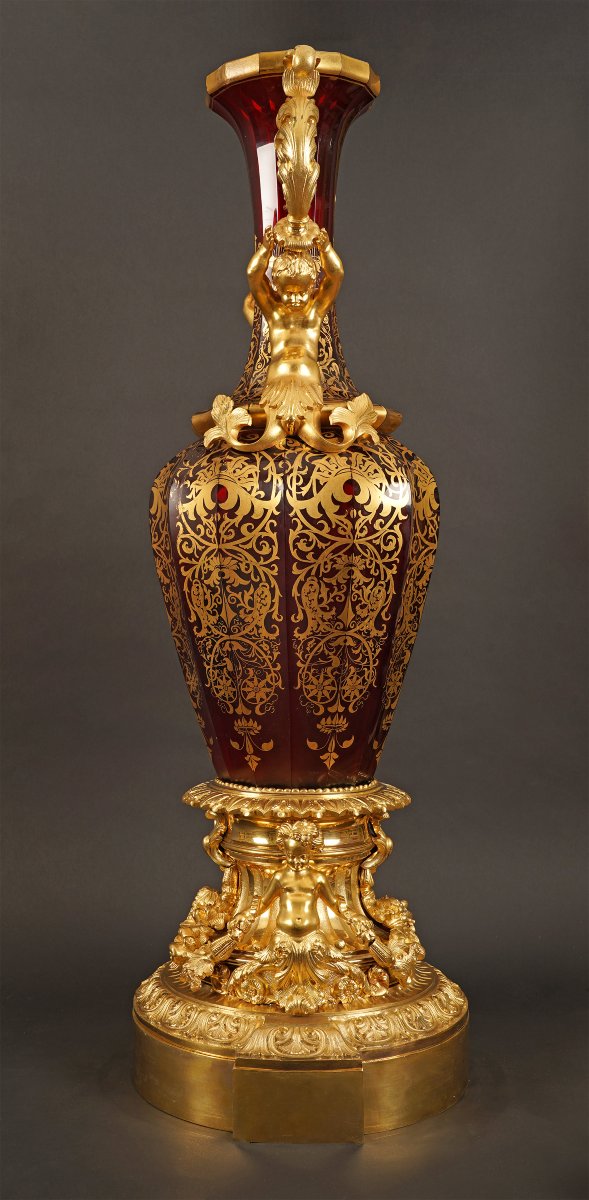 A. Giroux, Vase With Tritons, France, Circa 1860-photo-4