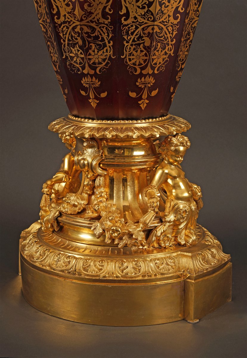 A. Giroux, Vase With Tritons, France, Circa 1860-photo-6