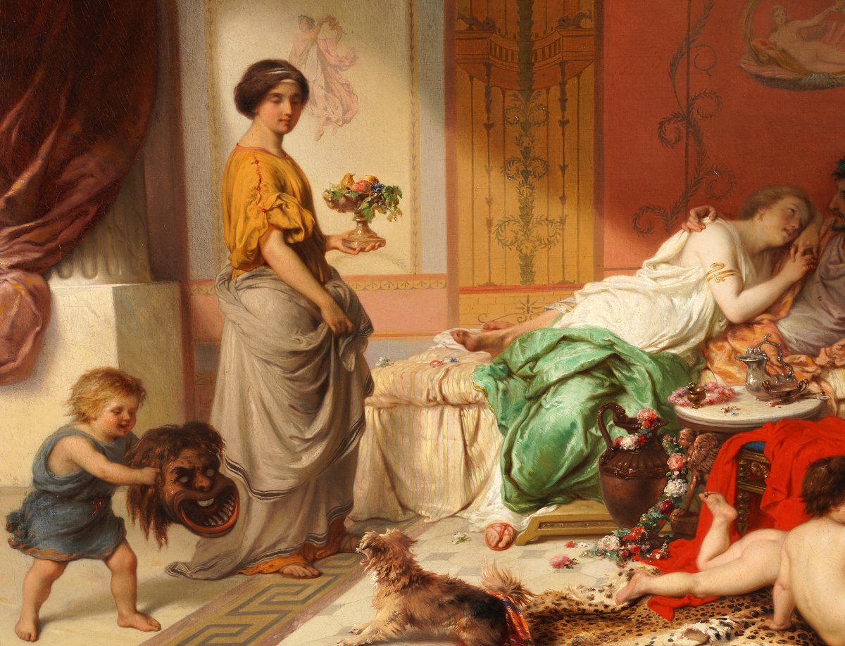 J. Coomans, "last Days Of Happiness In Pompeii", France, 1863-photo-1
