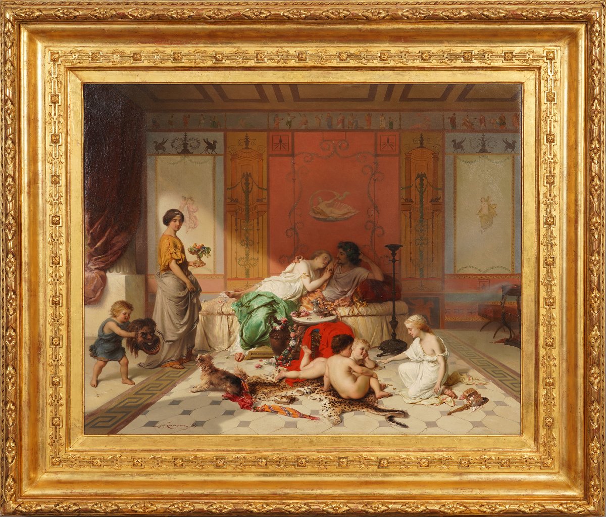 J. Coomans, "last Days Of Happiness In Pompeii", France, 1863