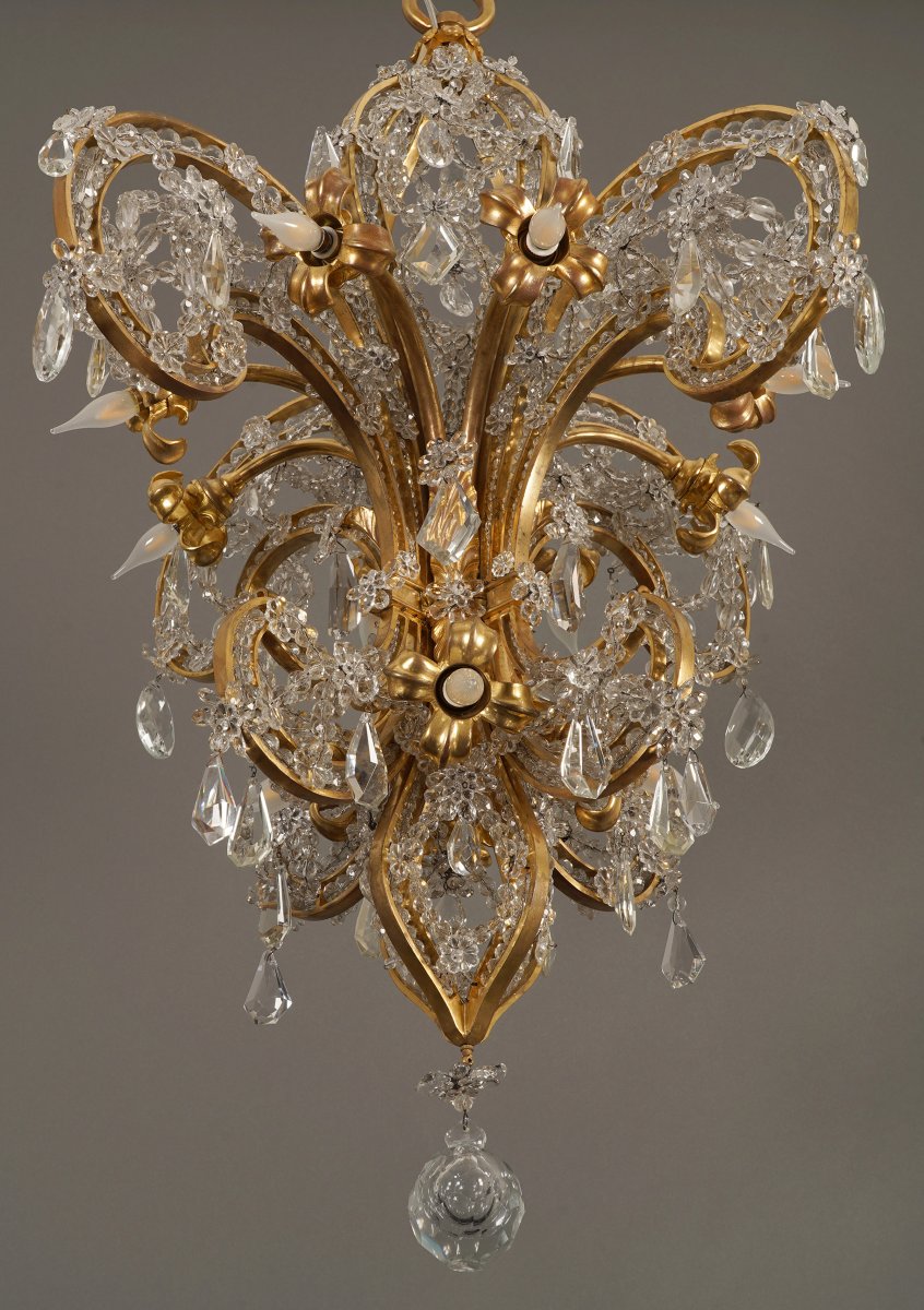 Maison Baguès, Lustre « Fleur de Lys », France, Circa 1900-photo-4