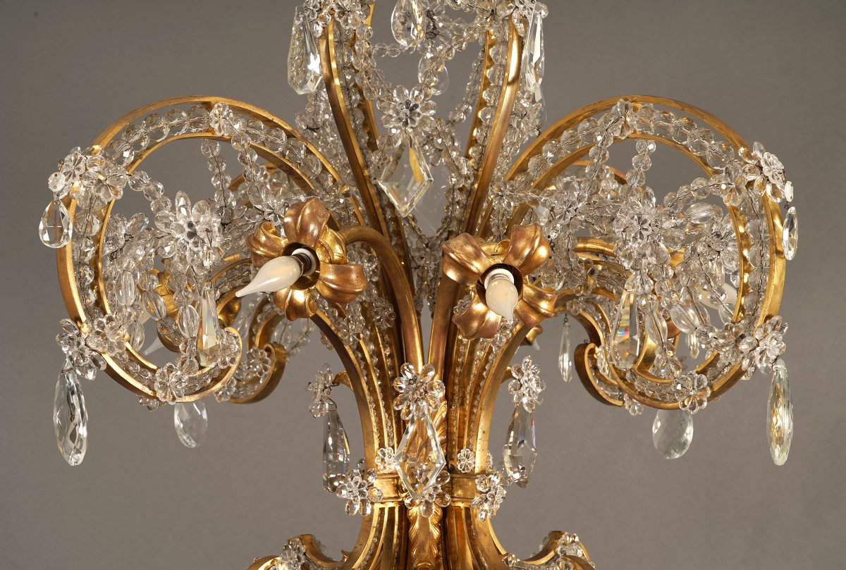 Maison Baguès, Lustre « Fleur de Lys », France, Circa 1900-photo-6
