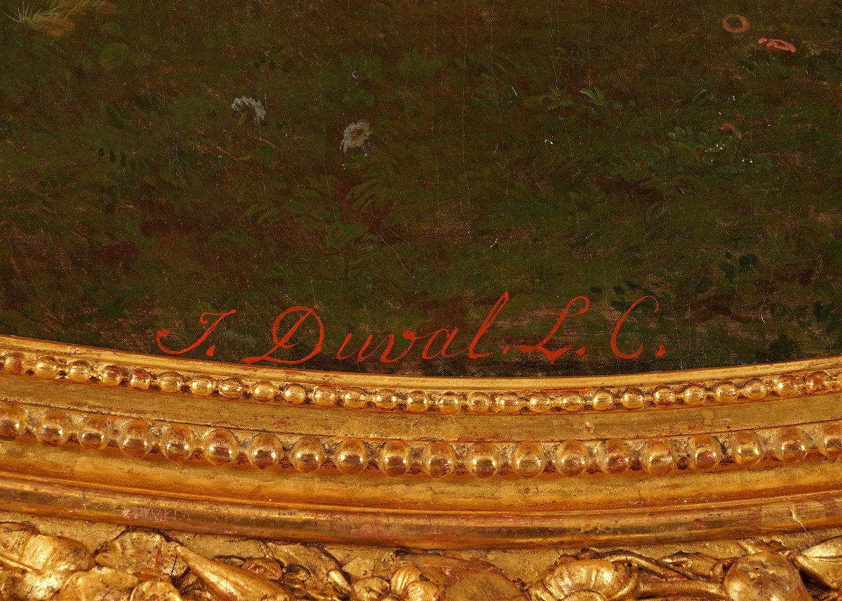 J.-A. Duval Le Camus, "Fête Galante dans un parc", France, circa 1850-photo-4