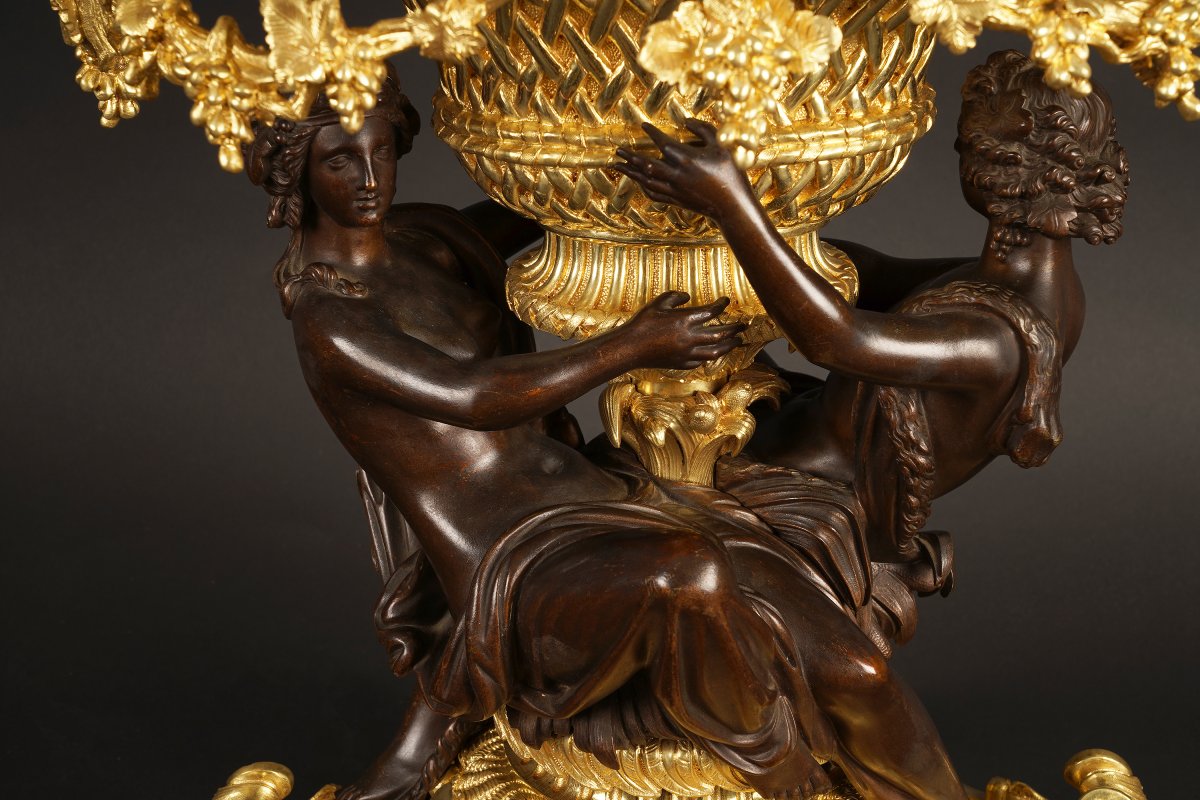 Centre de table "Hercule ivre" attr. à G. Denière (1815 - 1903), France, Circa 1870-photo-4