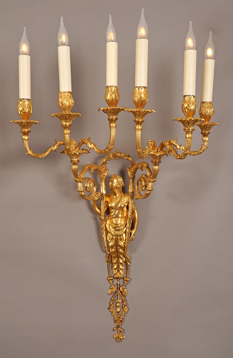 A. Delafontaine, Quatre Appliques « Hercule et Omphale », France, Circa 1880-photo-4