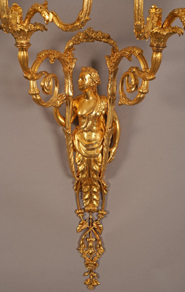 A. Delafontaine, Quatre Appliques « Hercule et Omphale », France, Circa 1880-photo-5