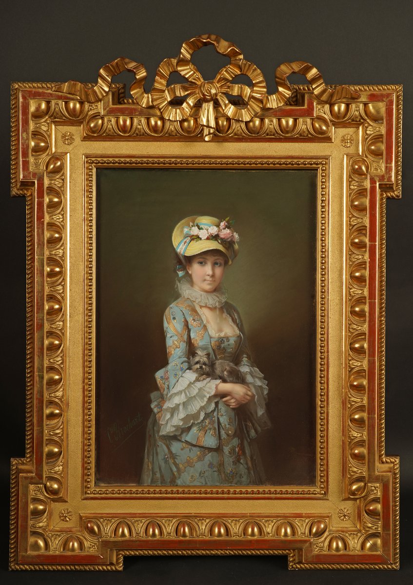 C.-j. Brochart, “the Young Horsewoman” And “the Girl With The Hat,” France, Circa 1870-photo-2