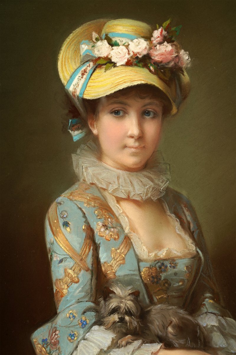 C.-j. Brochart, “the Young Horsewoman” And “the Girl With The Hat,” France, Circa 1870-photo-4