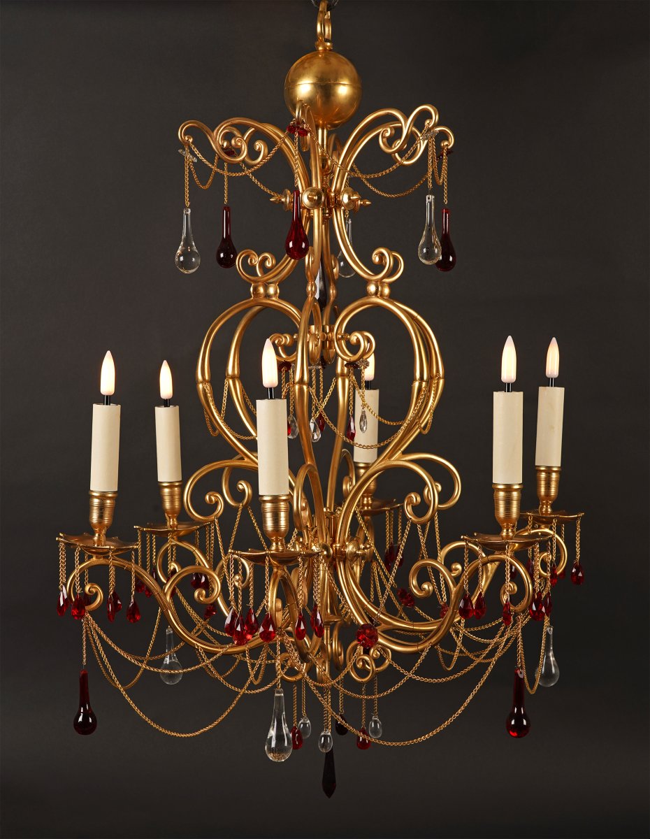 Baccarat, Lustre orientaliste, France, circa 1890-photo-2