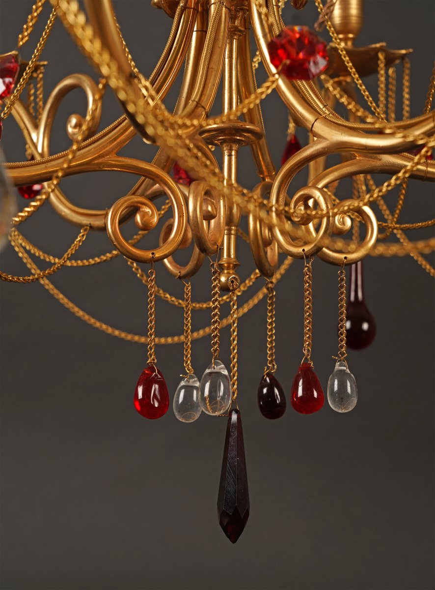 Baccarat, Lustre orientaliste, France, circa 1890-photo-4