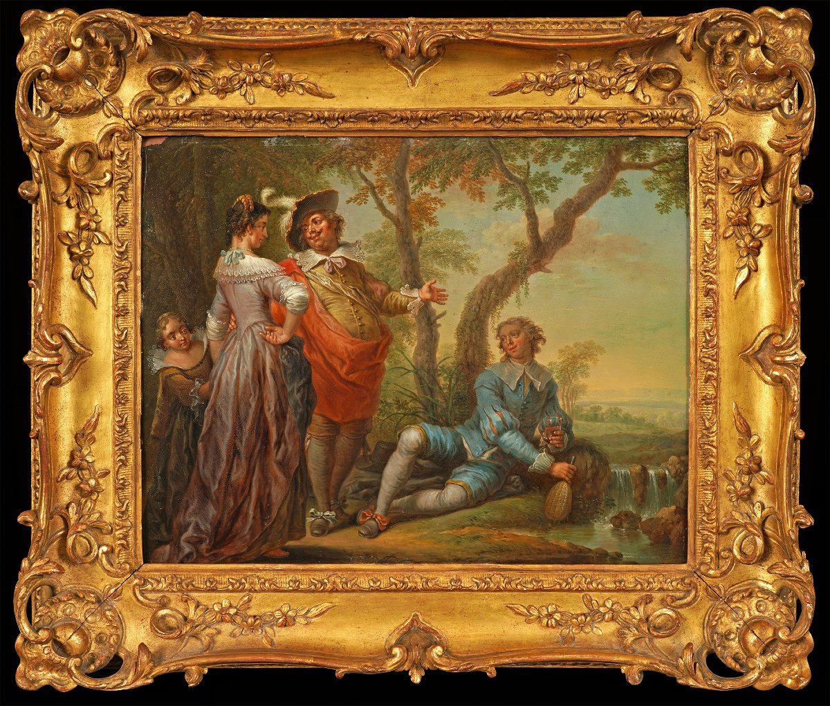 F.-c. Janneck, « The First Meeting » « The Reading », Austria, Circa 1740-photo-2