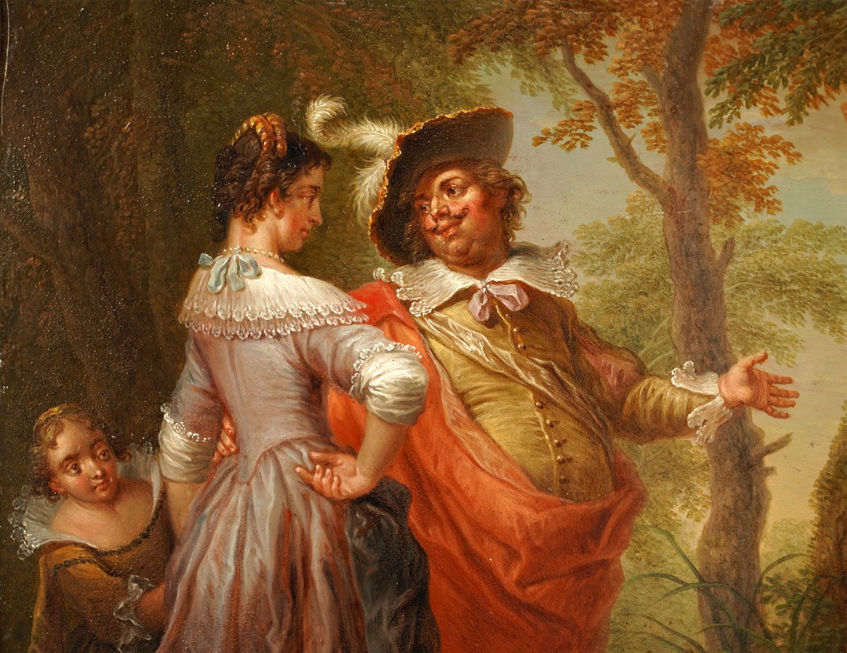 F.-c. Janneck, « The First Meeting » « The Reading », Austria, Circa 1740-photo-4