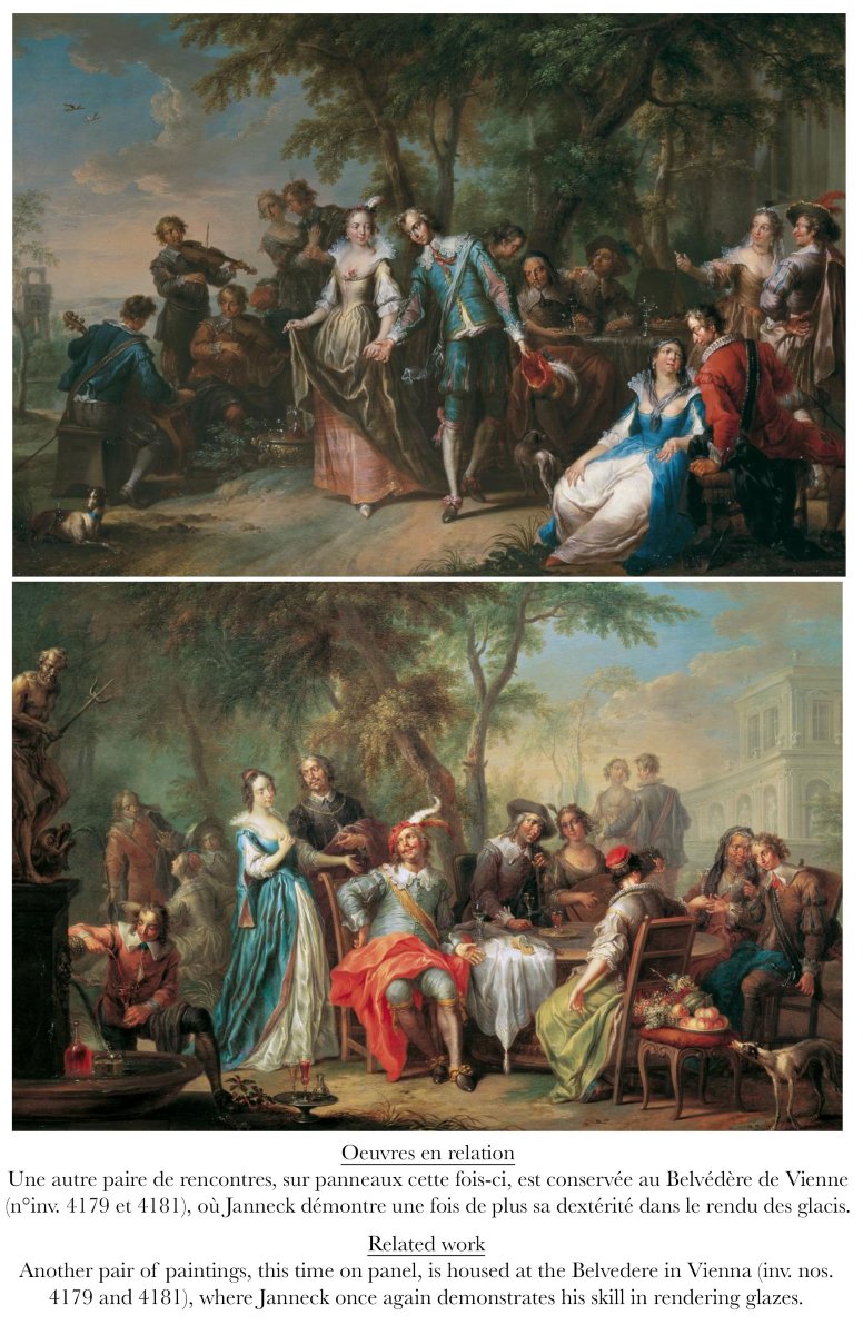 F.-c. Janneck, « The First Meeting » « The Reading », Austria, Circa 1740-photo-8