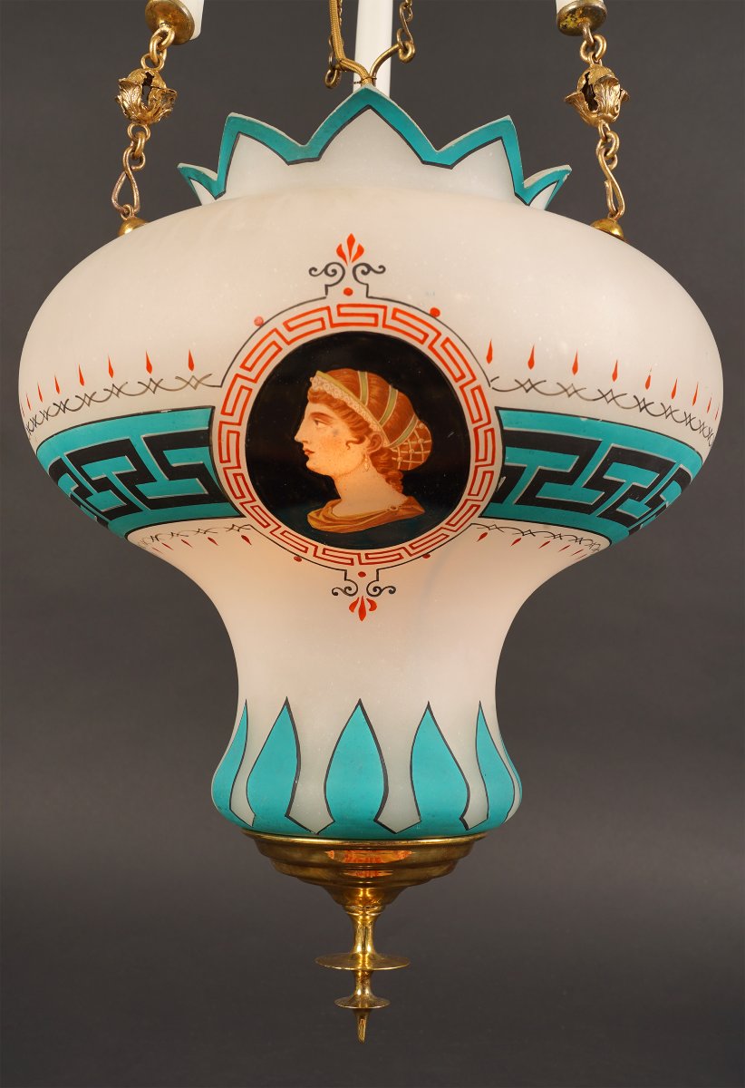 Baccarat, Suspension Neo-Grecque, France, Circa 1860-photo-3