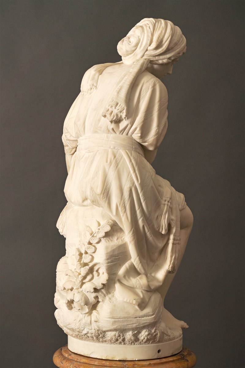 "Ruth" par G.B. Lombardi, Sculpture en marbre, Italie, 1864-photo-2