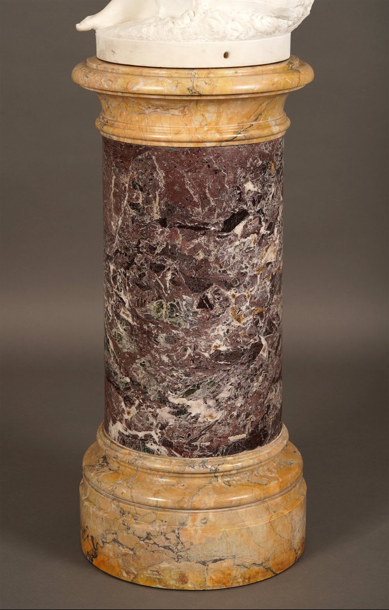 "Ruth" par G.B. Lombardi, Sculpture en marbre, Italie, 1864-photo-6