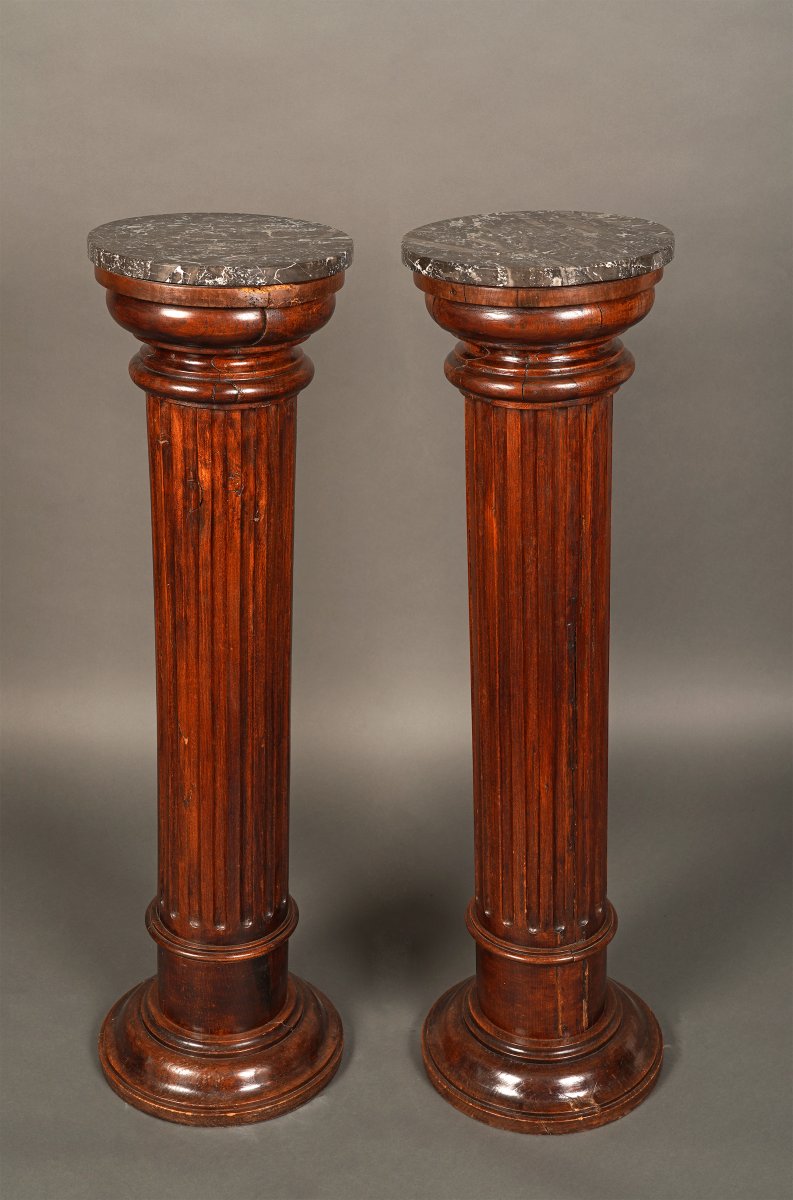 Pair Of Columns, France, Circa 1880 -photo-3