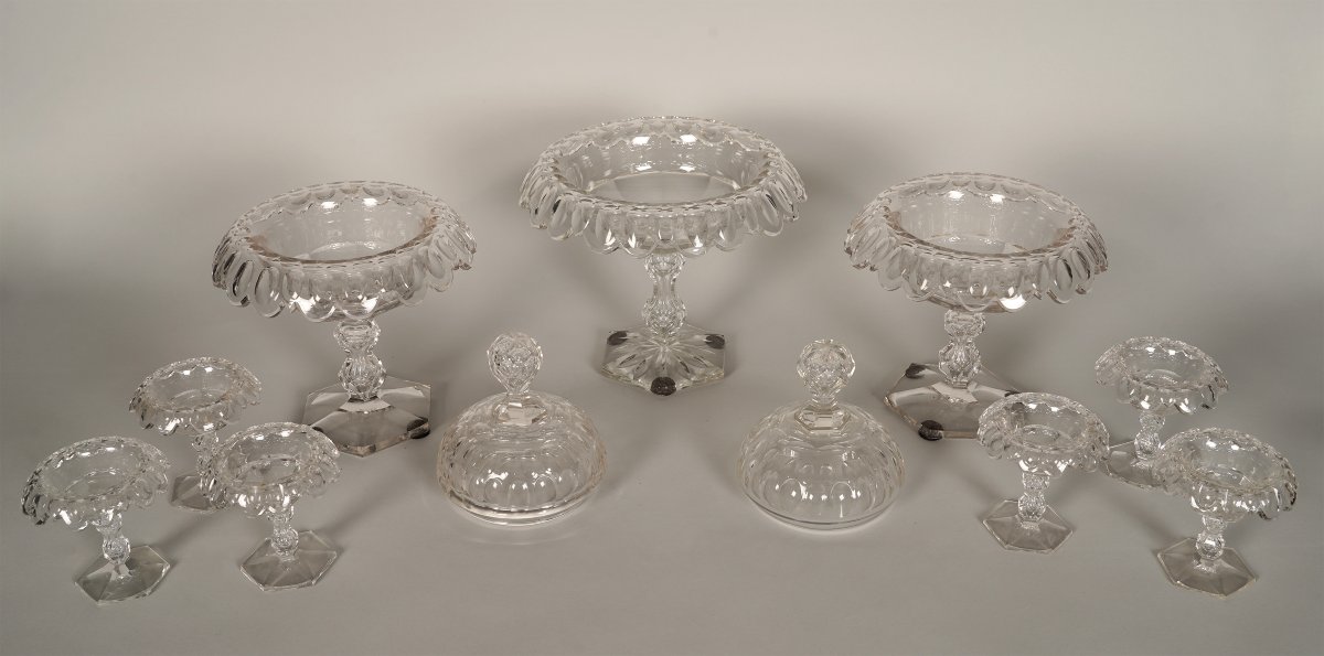 Baccarat, Ensemble de Drageoirs et Coupes, France, Circa 1870-photo-2