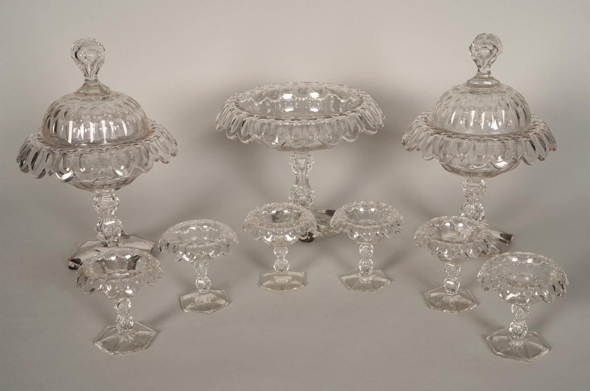 Baccarat, Ensemble de Drageoirs et Coupes, France, Circa 1870
