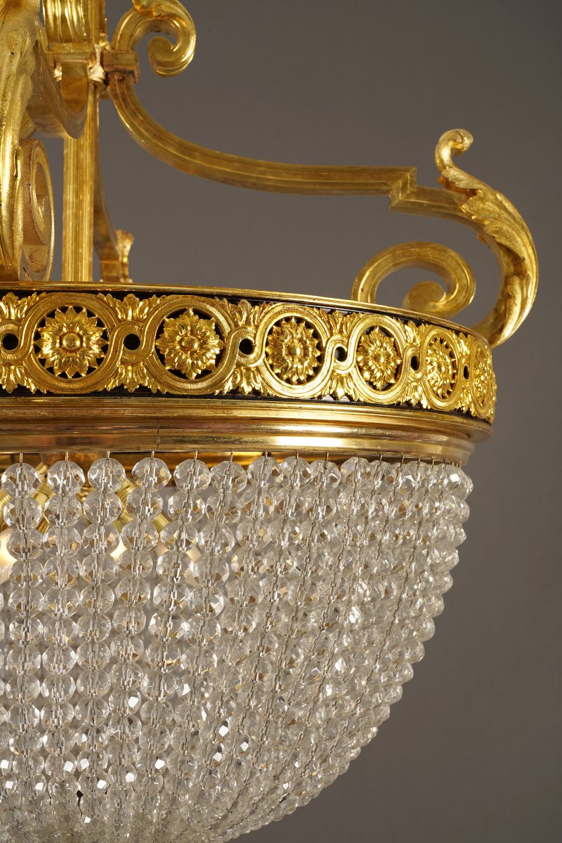 Baguès, Pair Of Basket-style Chandeliers, France, Circa 1880-photo-2