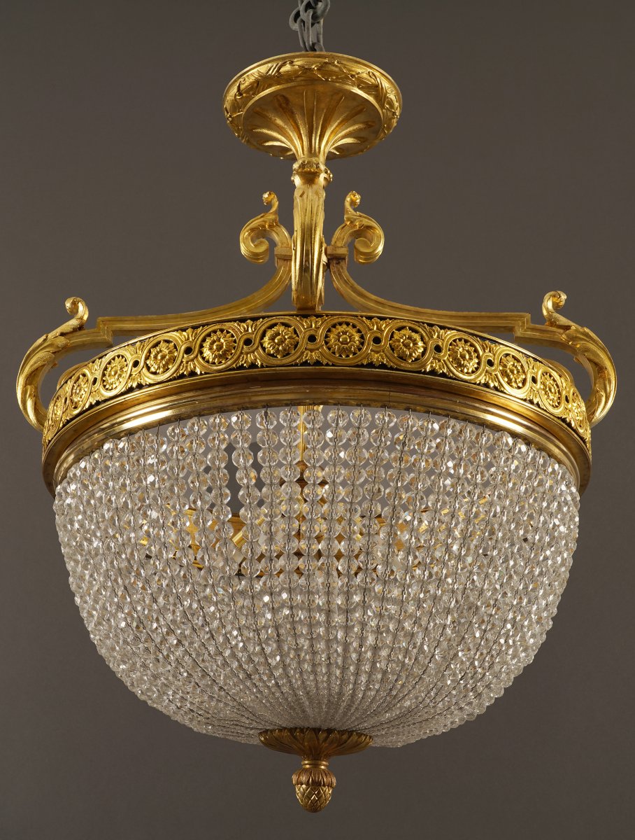 Baguès, Pair Of Basket-style Chandeliers, France, Circa 1880-photo-2