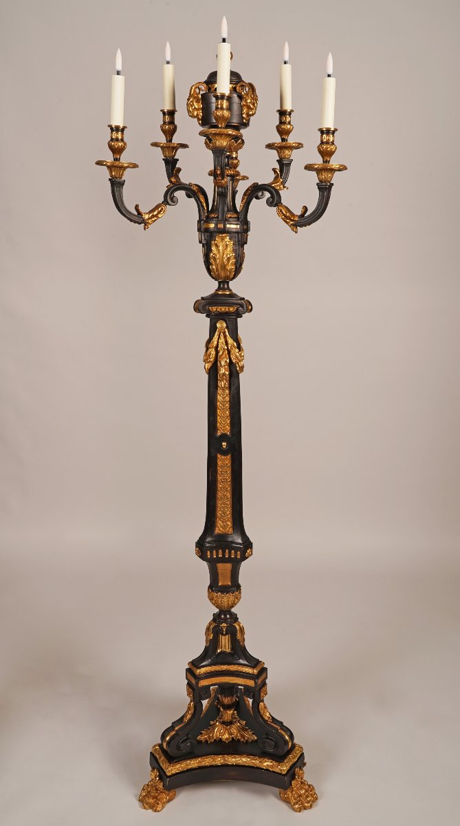 Lacarriere Delatour & Cie, Paire de Torcheres, France, Circa 1890-photo-2