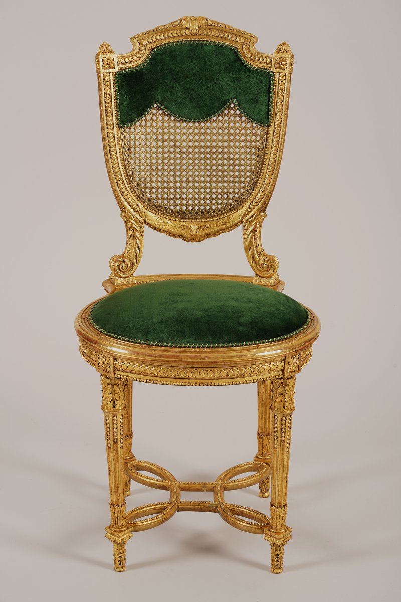  G.-E. Lexcellent, Ensemble de Quatre Chaises Louis XVI, France, Circa 1880-photo-4