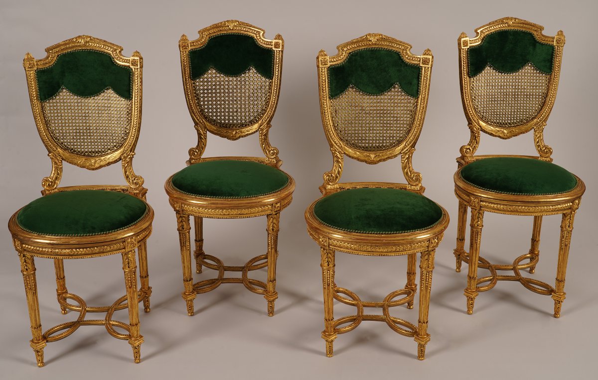  G.-E. Lexcellent, Ensemble de Quatre Chaises Louis XVI, France, Circa 1880