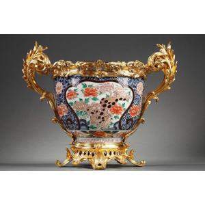 Cache-pot en Porcelaine d'Imari, Japon - France, Circa 1880