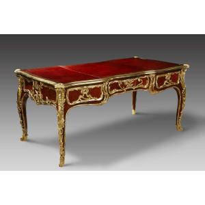 Bureau Plat de Style Louis XV d'après un modèle de J. Dubois, France, Circa 1880