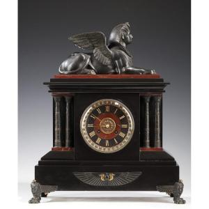 Neo-egyptian Clock Attributed To G. Servant, France, Circa 1870