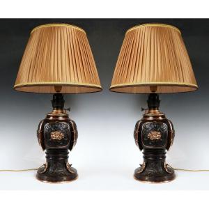 Paire de Lampes, Chine, Circa 1890